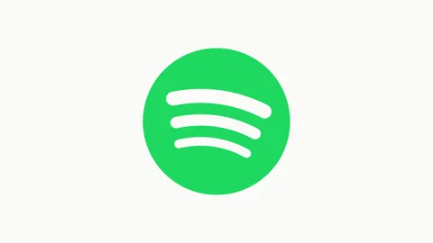 The green Spotify logo centred on a plain off-white background
